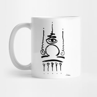 Unique Zodiac Unalome Lira Birthday Minimalistic Zen Elegant Goth Mug